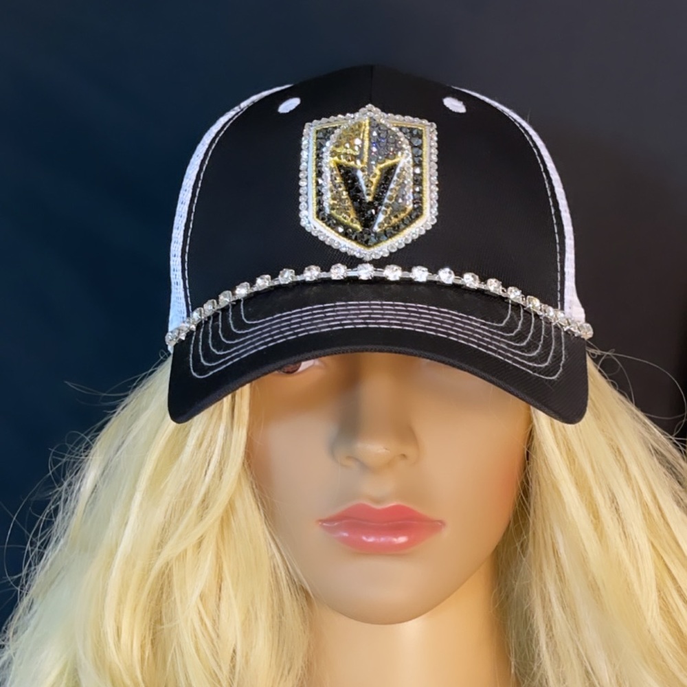 VGK Hat Custom Crystal Bedazzled Cap